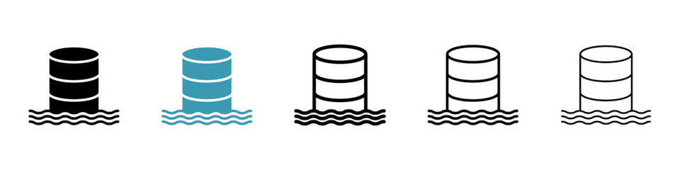 Poster - Data lake icon vector simple design