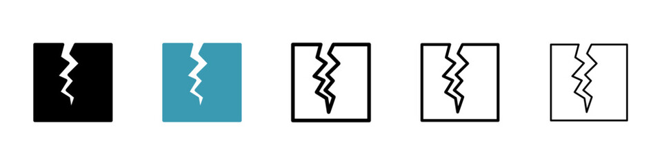 Poster - Crack icon vector simple design
