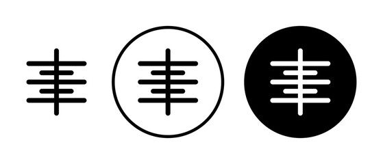 Poster - Center align icon vector simple design
