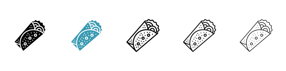 Poster - Burrito icon vector simple design