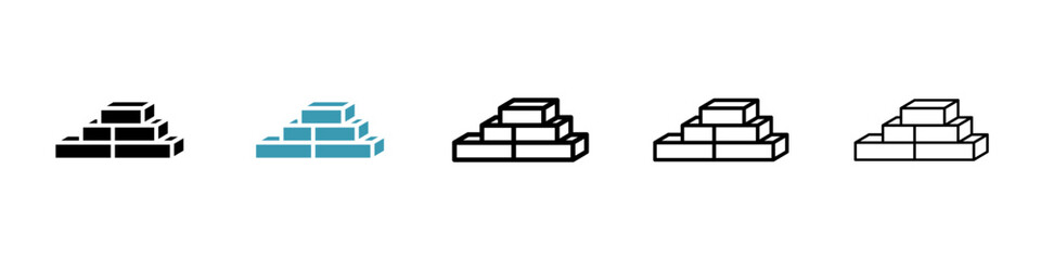 Poster - brick wall icon vector simple design