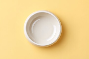Poster - minimalistic top-down view of empty food podium designed for showcasing centered amidst 70 ample copy space