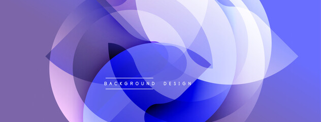 Poster - Abstract fluid shapes, blue purple gradients. Modern design element, smooth curves, dynamic composition. Minimalist background texture.