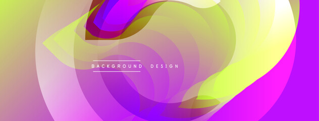 Poster - Abstract fluid shapes, vibrant colors blend. Soft gradients create dynamic visual experience. Modern design element for backgrounds.