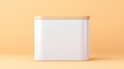 Poster - minimal 3d illustration of empty food podium clean and sleek design ready for branding or product placement with focus