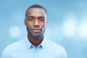 Poster - minimalistic portrait of person of any race age or gender with blurred background