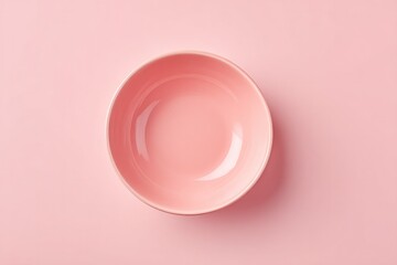 Poster - minimalistic top-down view of empty food podium offering 70 ample copy space on clean solid color backdrop