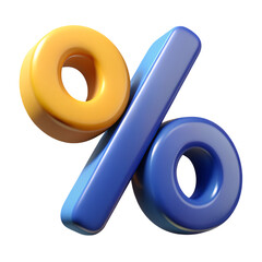 Poster - 3d rendering icon land transportation isolated on white background of a shiny percentage symbol for discounts and promotions