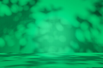 Leinwandbilder - Wall interior background, studio and backdrops show products. with leaf shadow from window color green and white. background for text insertion and presentation of product	
