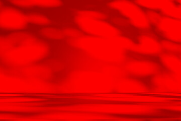 Poster - Wall interior background, studio and backdrops show products.with shadow from window color Red background for text insertion and presentation product	