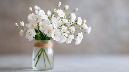 Poster - capture serene florist portrait with blurred background any race age or gender showcasing minimalistic elegance