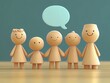 © MindVerse - Family Bonds: A touching depiction of a family united, holding hands, with a blank speech bubble overhead, fostering connection and communication