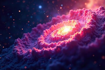 Wall Mural - abstract swirling nebula, cosmic dust seamless loop, vibrant, pattern