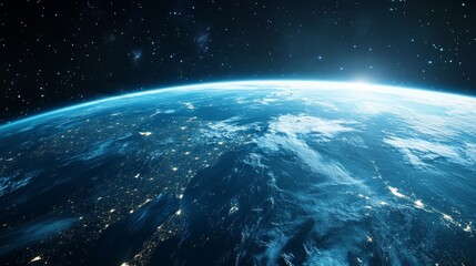 Poster - Exploring earth’s beauty a stunning view from space outer space digital art cosmic environment satellite perspective