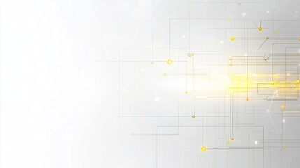 Poster - Innovative technology integration digital space abstract art minimalist design aesthetic appeal visual concept