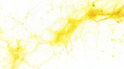 Poster - Dynamic yellow fibers intertwined abstract art digital creation minimalist environment close-up view modern concept