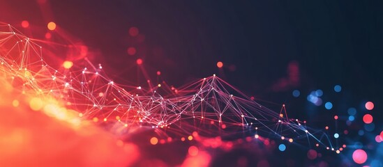Fototapete - abstract networking visualization showcasing data connections an