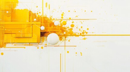 Poster - Dynamic abstract yellow splash digital art creation vibrant background modern design environment creative perspective