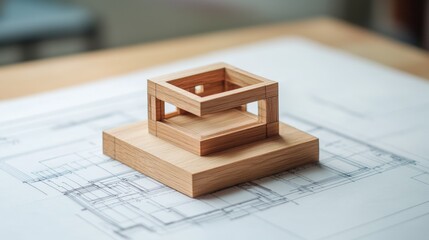 Poster - Architectural model design studio workspace construction concept creative environment close-up perspective innovative concepts