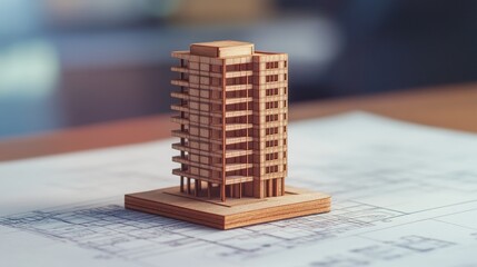 Poster - Designing future living spaces architectural model of a modern building creative workspace interior view innovative concept