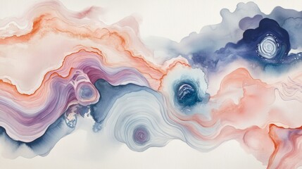 Poster - Abstract colorful waves art studio digital artwork creative environment close-up view modern aesthetic