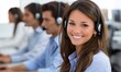© oni - Customer service team, call center, smiling employee, office setting, business support, potential use for marketing or training materials