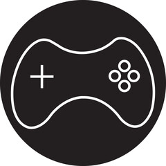 Poster - Video game console icon in line style. Gaming controller concept. Gaming technology sign symbol illustration. Suitable for web page, mobile app and ui design isolated on transparent background.