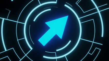 Poster - Futuristic Upward Trend on a Digital Interface