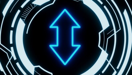Poster - Futuristic Upward Trend on a Digital Interface