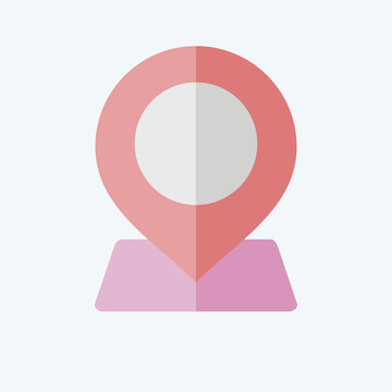 Icon Geographical Area. related to Location symbol. flat style. design editable