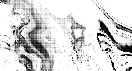 Wall Mural - Abstract halftone pattern. Pixel art. Black and white vector illustration	