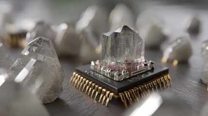 Aufkleber - Sparkling diamond placed on a table emphasizing the luxurious nature and aesthetic qualities of precious gemstones