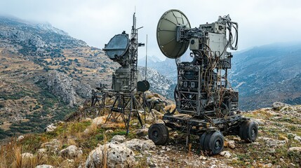 Poster - Military forces adapting satellite technologies for strategic operations in rugged mountainous terrain