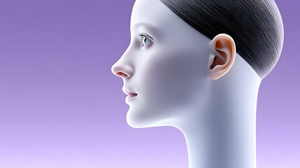 Poster - surreal portrait, glowing skin gradient, soft neon hues, cinematic lighting, artistic composition, d