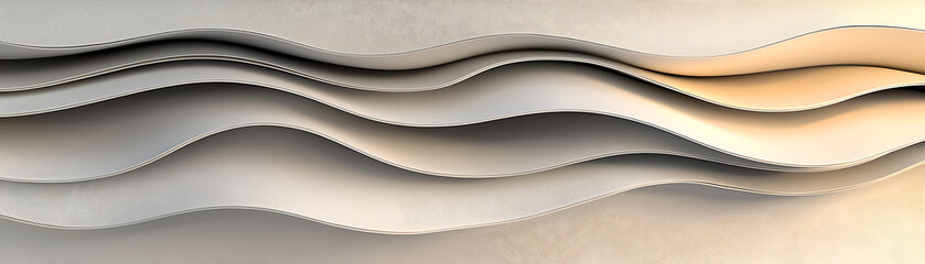 Poster - Artistic wave patterns abstract design paper texture minimalist. Elegant white floral wall art indoor gallery 3d texture display modern design close-up aesthetic appeal.