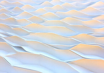 Poster - Artistic wave patterns abstract design paper texture minimalist. Elegant white floral wall art indoor gallery 3d texture display modern design close-up aesthetic appeal.