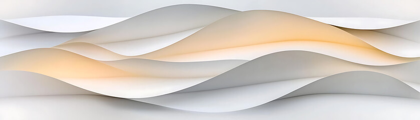 Poster - Artistic wave patterns abstract design paper texture minimalist. Elegant white floral wall art indoor gallery 3d texture display modern design close-up aesthetic appeal.