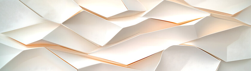 Poster - Artistic wave patterns abstract design paper texture minimalist. Elegant white floral wall art indoor gallery 3d texture display modern design close-up aesthetic appeal.