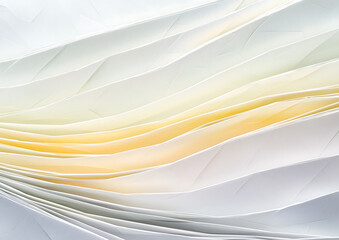Poster - Artistic wave patterns abstract design paper texture minimalist. Elegant white floral wall art indoor gallery 3d texture display modern design close-up aesthetic appeal.