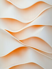 Poster - Artistic wave patterns abstract design paper texture minimalist. Elegant white floral wall art indoor gallery 3d texture display modern design close-up aesthetic appeal.