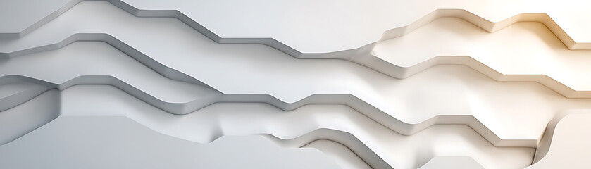 Poster - Artistic wave patterns abstract design paper texture minimalist. Elegant white floral wall art indoor gallery 3d texture display modern design close-up aesthetic appeal.