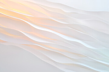 Poster - Artistic wave patterns abstract design paper texture minimalist. Elegant white floral wall art indoor gallery 3d texture display modern design close-up aesthetic appeal.
