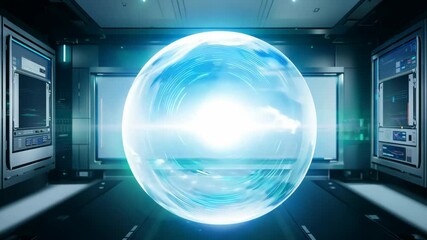 Wall Mural - Abstract blue technology background of fiber optics with numerous light spots