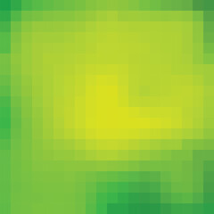 Poster - Pixel vector gradient background. yellow and green gradient mosaics squares. abstract and gradient pixel background