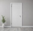 © Kachaphot - Closed white interior door, minimalist handle  ,  modern door,  minimalist,  decor