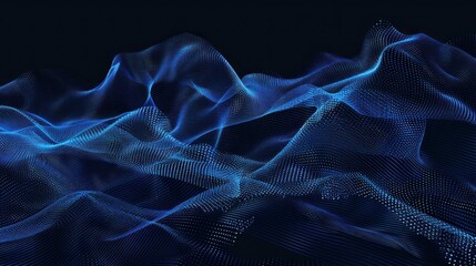 Poster - abstract decoration with flowing blue lines. stock photo --ar 16:9 --raw --v 6 job id: e9a806a5-87d9