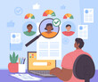 © Macrovector - Flat Human Resources Hiring Illustration
