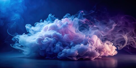 Wall Mural - Abstract Swirling Cloud of Purple and Blue Hues, an Ethereal and Dreamlike Composition, Perfect for Artistic and Mystical Designs