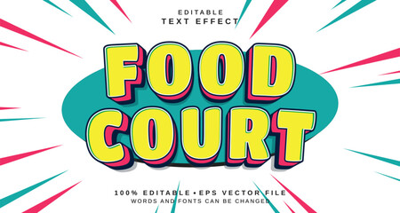Aufkleber - Editable text style effect - Food Court text style theme.