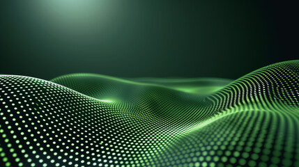 Poster - Abstract Dot Landscape: A captivating display of data points, forming a flowing, dynamic landscape of undulating surfaces, radiating with a modern aesthetic appeal.